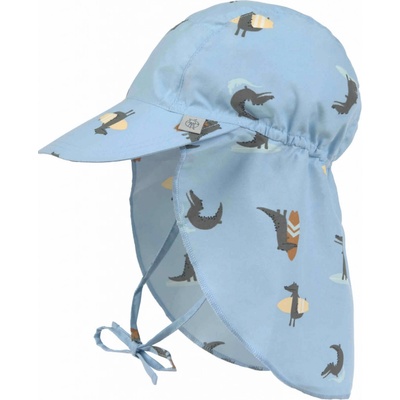 LÄSSIG klobouček SUN PROTECTION FLAP HAT Crocodile Sky Blue – Sleviste.cz