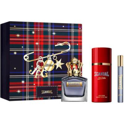 Jean Paul Gaultier Scandal Pour Homme Gift Set EDT 100 ml + EDT 10 ml + Deodorant 150 ml за мъже