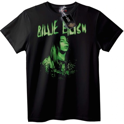 NOONEBRAND Тениска Billie Eilish Зелено Лого - 2XL, White