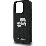 CG Mobile Karl lagerfeld monogram karl & choupette head pin силиконов протектор за телефон с устойчивост на удар, заден капак с кожен ефект, black klhcp16lpgklkcpk (klhcp16lpgklkcpk)
