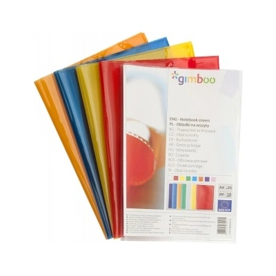 GIMBOO Подвързия за тетрадка Gimboo А4, 150 микрона, прозрачен (05399-А-ПРОЗРАЧЕН)
