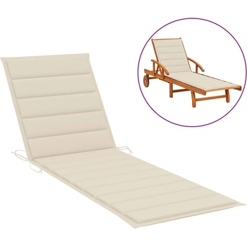 Image 1 of vidaXL Шалте за шезлонг, кремаво, 200x70x3 см, Оксфорд плат (314220)