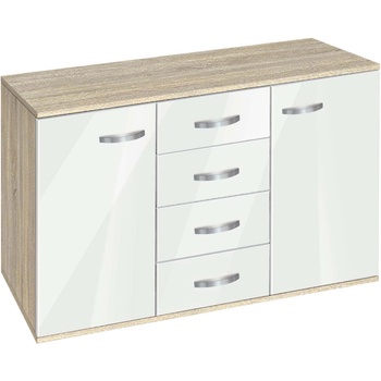 Image 1 of Bogdan Furniture G Скрин с чекмеджета и вратички Мебели Богдан, модел BM-Ava 1200, ГБ сонома и бяло гланц