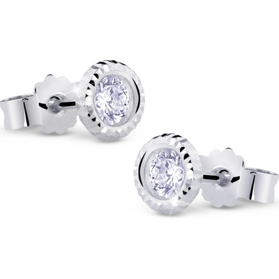Cutie Jewellery Nežné náušnice z bieleho zlata so zirkónmi Z5024-20-10-X-2