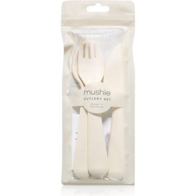 Mushie Cutlery прибор за деца 3y+ Ivory 3 бр