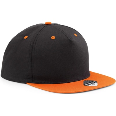 Beechfield B 610C Snapback 5 panelová COT53610C81399-black/orang Černá/oranžová