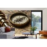 DIMEX ART Самозалепваща се флизелинова фототапета стара карта и компас 375 x 250 см