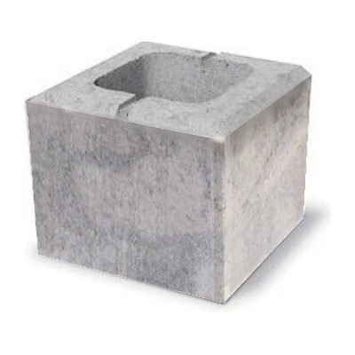 Semmelrock Rivago plotový systém polovičný prvok 20x20x16 cm dymovo-sivý 668210600