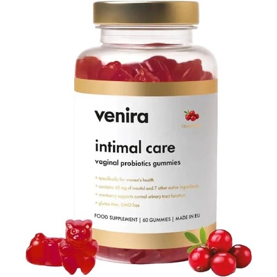Venira intimal care vaginal probiotics gummies, brusinka 60 bonbónů