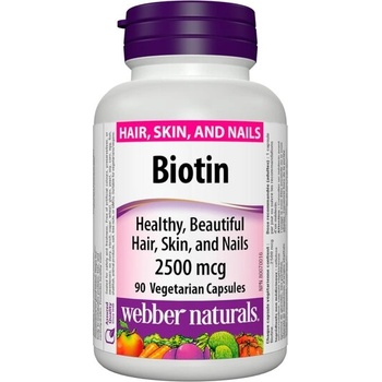 Webber Naturals Биотин 2500 g 90 V капсули | Webber Naturals (3291 WN)