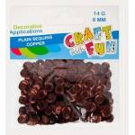 Craft with fun 8mm Copper Gladkie Sequins