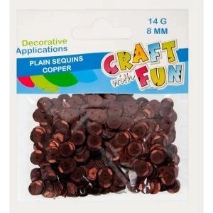 Craft with fun 8mm Copper Gladkie Sequins