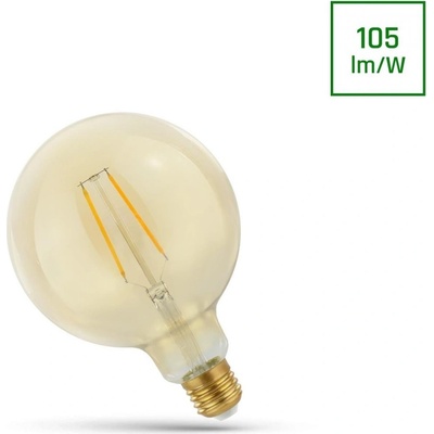 Spectrum LED Retro LED žárovka, E27, G125, 2W 250lm , jantarové sklo, 2400K [WOJ+14078]