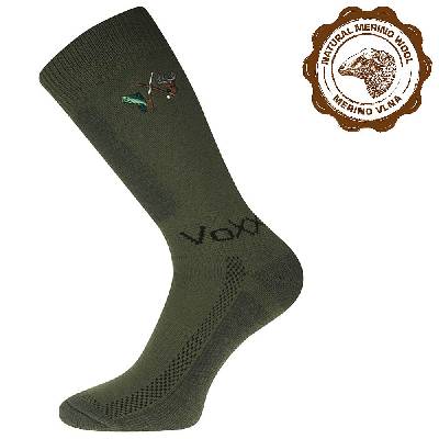 VoXX LANDER / Myslivecké termo ponožky - tmavě zelená 43-45