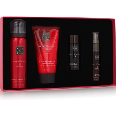 Rituals The Ritual Of Ayurveda sprchová pěna 50 ml + tělový krém 70 ml + tělový olej 30 ml + sprej na vlasy a tělo 20 ml dárková sada