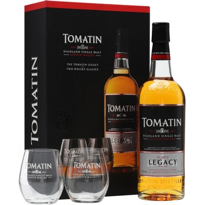 Tomatin Legacy 43% 0,7 l (dárkové balení 2 sklenice)