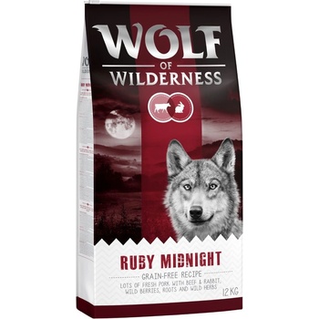 Wolf of Wilderness Ruby Midnight hovädzie a králičie 5 x 1 kg