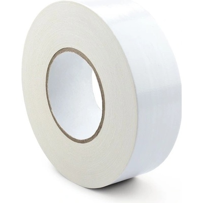 Hladká textilní páska WT-5561 – textil potažený PE, bíla, 25 mm × 50 m