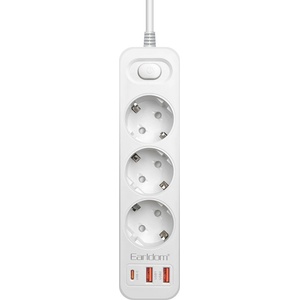 Earldom 3 Plug + 3 USB 2 m Switch (ES-SC13)