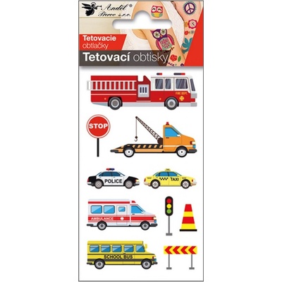 Tetovací obtisky Doprava 10 5 x 6 cm