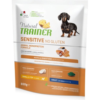 Trainer Natural Sensitive No Gluten Puppy & Jun Mini losos 0,8 kg