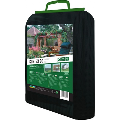 Nohel Garden Stínovka PE SUNTEX 90 % s oky antracitová 1,5 x 10 m