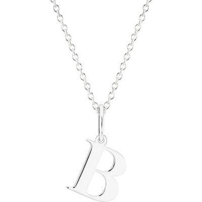 Gemmax Řetízek s písmenem „B“ bílé zlato GUSWN-43441-25841