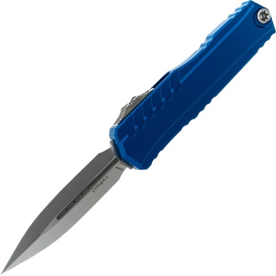Microtech Cypher® II D/E Blue Stonewash Standard 1242-10BL