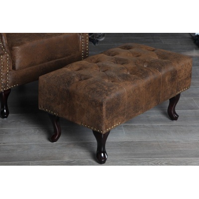 Bighome - Taburetka CHESTERFIELD 80 cm - hnedá