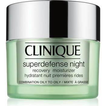 Clinique Superdefense Night Recovery Moisturizer хидратиращ нощен крем против бръчки за смесена и мазна кожа 50ml