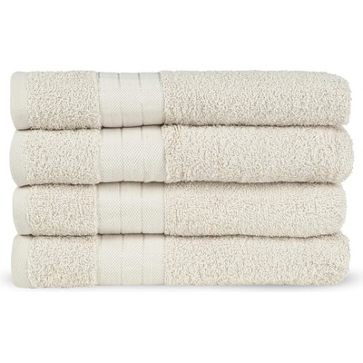 Good Morning Бежови памучни кърпи в комплект от 4 бр. от тери 50x100 cm - Good Morning (1000.87.92)