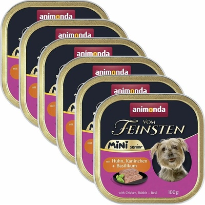 Animonda Vom Feinsten Senior Mini kuře králík a bazalka 6 x 100 g