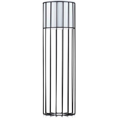 HowHomely KOVOVÝ kvetináč SO STOJANOM GLAM 70 x 20 CM BIELA/ČIERNA