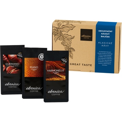 Ebenica Degustačný balíček Klasické kávy 3 x 70 g