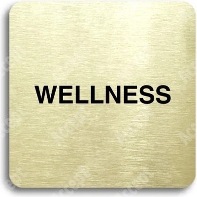 ACCEPT Piktogram wellness - zlatá tabulka - černý tisk bez rámečku