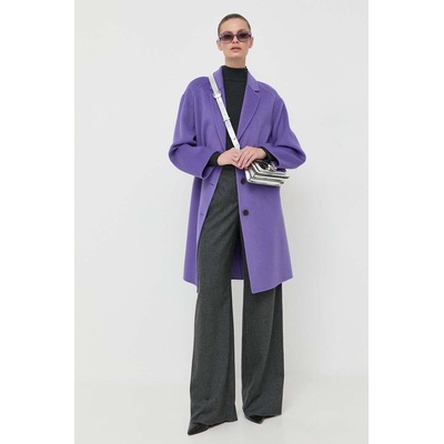 Beatrice .b Вълнено палто Beatrice B в лилаво преходен модел с уголемена кройка (23FA2501DOUBLE)