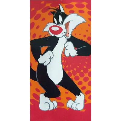 123 Osuška Sylvester Looney Tunes 70 x 140 cm červená