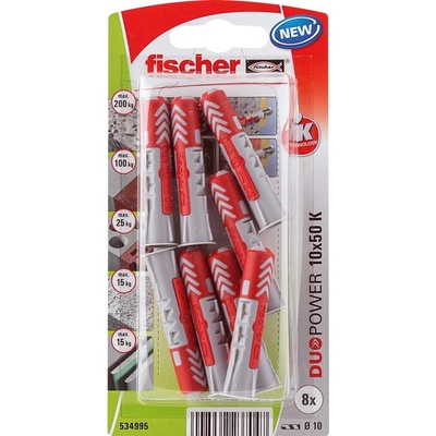 Hmoždinka Fischer DUOPOWER 10X50 K NV, balení 8 ks – Hledejceny.cz
