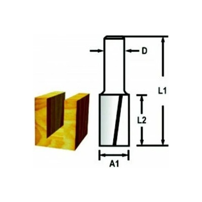 MAKITA Drážkovacia fréza 2 brit stopka 6 mm, 6x16x48 mm D-47422