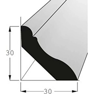 Lišta podlahová dub 30x30mm, délka 240cm