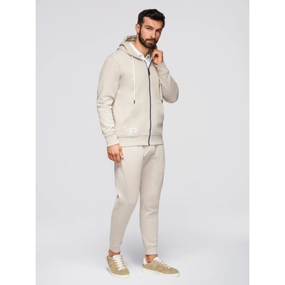 Ombre Clothing Мъжки спортен костюм суитшърт с качулка + панталони jogging - бежово V1 Z119 Ombre Clothing Ombre Clothing | Bezhov | МЪЖЕ | S