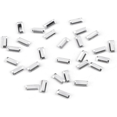Prima-obchod Nažehlovací kamínky hotfix obdélníček rovné broušení 3x7 mm, barva crystal
