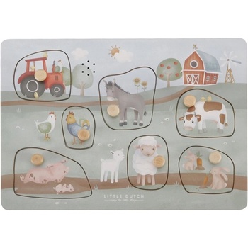 Little Dutch Дървен музикален пъзел Little Dutch Little Farm (LD7140)