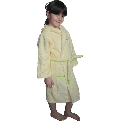 Бежов детски халат памук