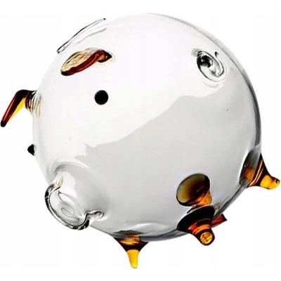 Pokladnička na dárek Velké prasátko na mince Skleněné bankovky Průhledné – Zboží Mobilmania