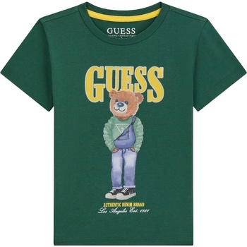 Guess Тениска с къс ръкав Guess - Мече, зелена, 18 м (20261-N6RI05-K8HM4-F83J-18M)