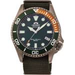 Orient RA-AC0K04E - Мъжки, Автомат, 43mm, 200m, Сапфир, Текстил, Зелен - Sports Часовници