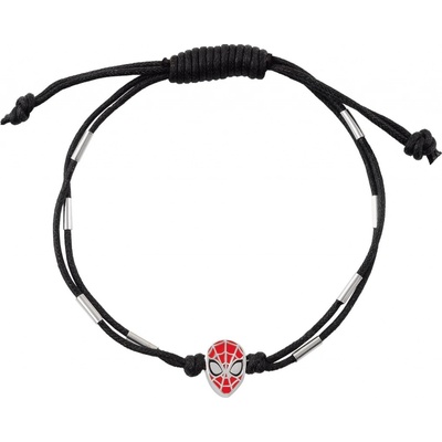 Disney Dvojitý čierny textilný náramok Spider Man Marvel BS00086RL.CS