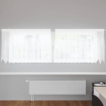 vidaXL Перде от дантела Бяло 100 x 300 cm Полиестер (4107892)