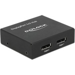 Delock Сплитер DeLock, DisplayPort 1.2 Splitter 1 x DisplayPort in - 2 x DisplayPort out 4K (DELOCK-87691) - itmode